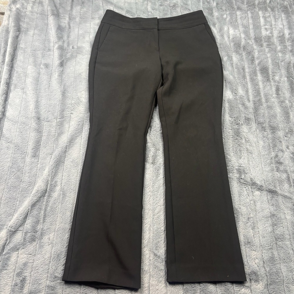 Ann Taylor Factory Petite Black Flare Leg Dress Pants Size 6P Stretch Trousers